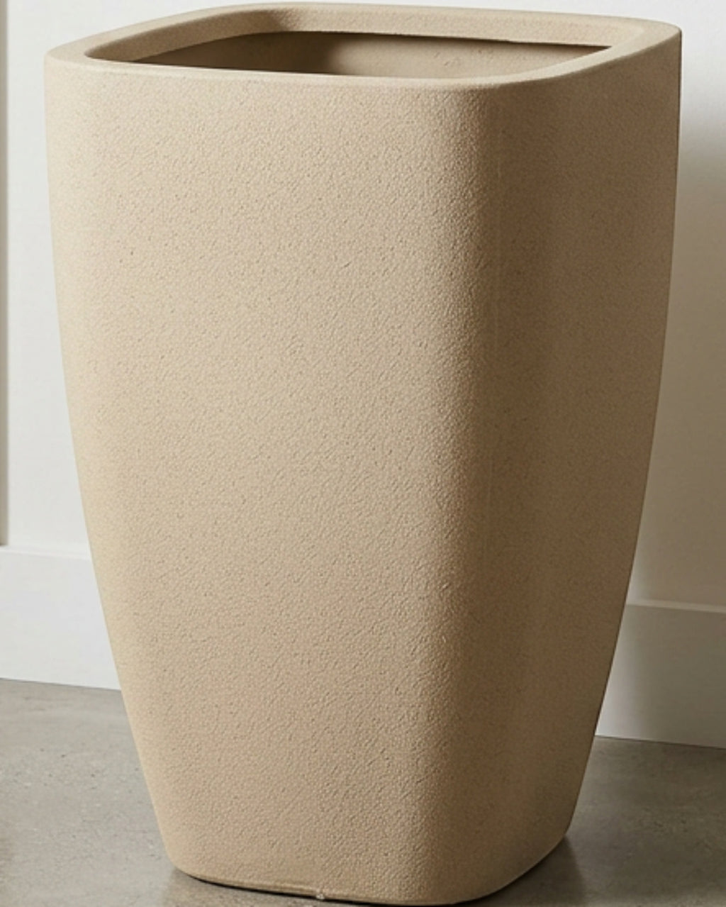 Mvdxj Tall Fiberstone Tapered Planter Sand - Lifestyle view